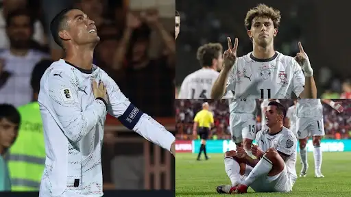 Cristiano Ronaldo and Joao Felix Shine as Portugal Thrash Armenia 5-0 in Emotional World Cup Qualifier